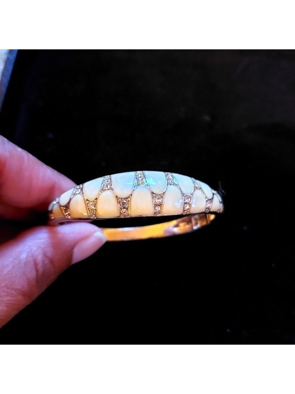 Vintage* NRT Enamel and Rhinestone Bracelet